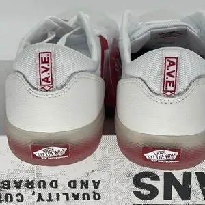 VANS★SPORT LEATHER AVE★CHILI PEPPER/WHITE VANS Ave Pro Sport Leather - White Chili Pepper Size 5 Read